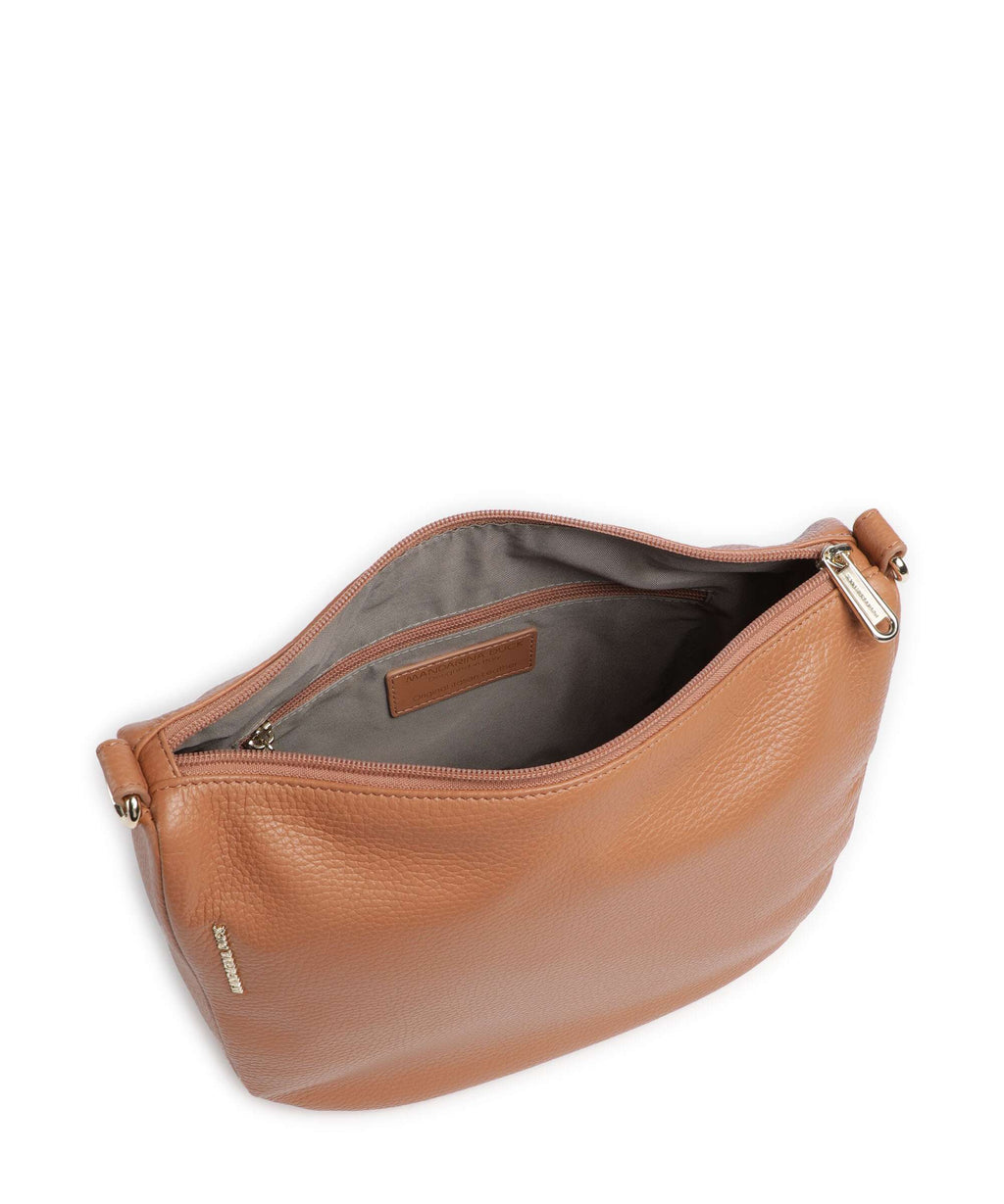 Mandarina Duck Mellow Leather Crossbody bag pecan nut