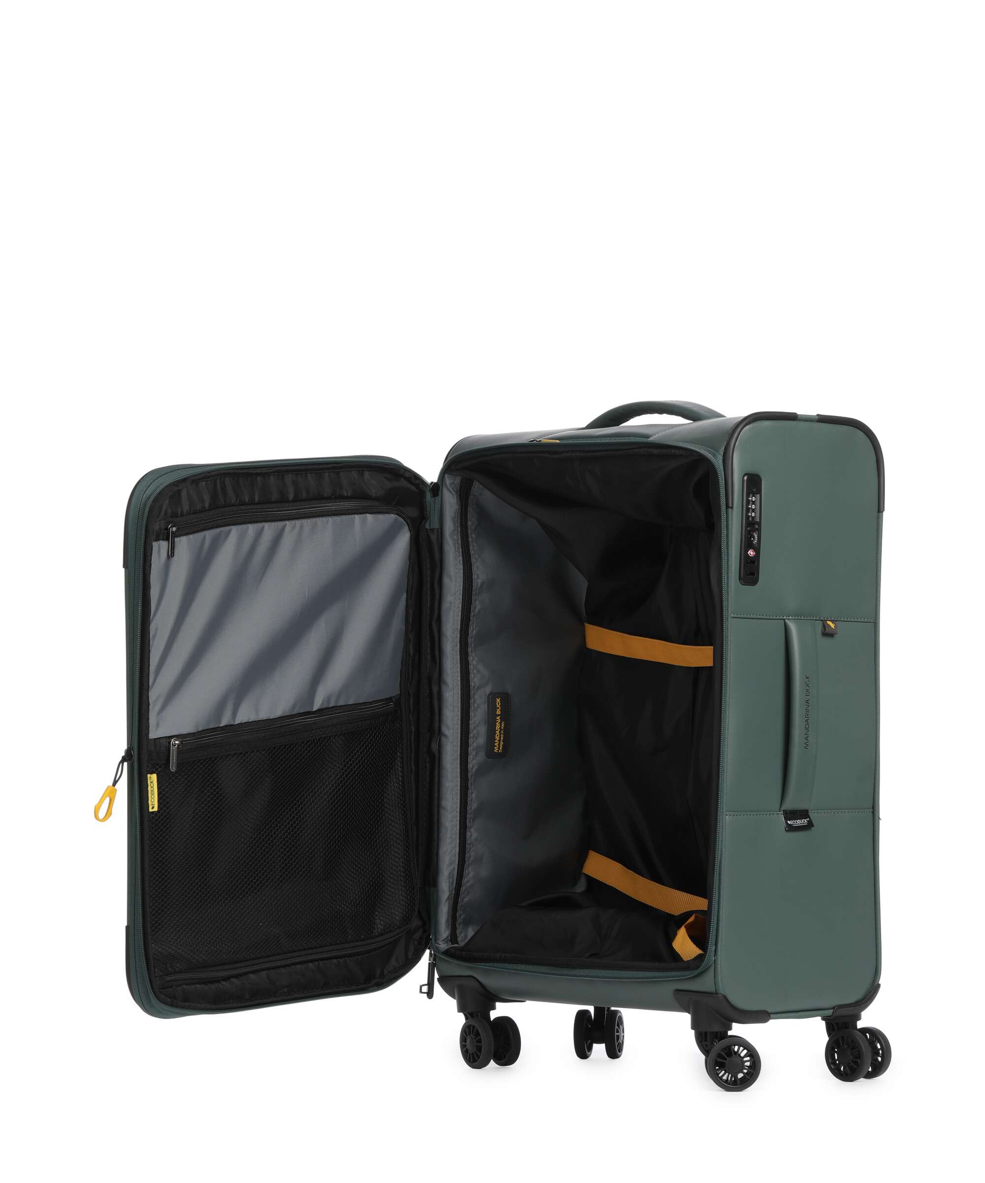 Mandarina Duck Eco Coated Spinner (4 wheels) deep green