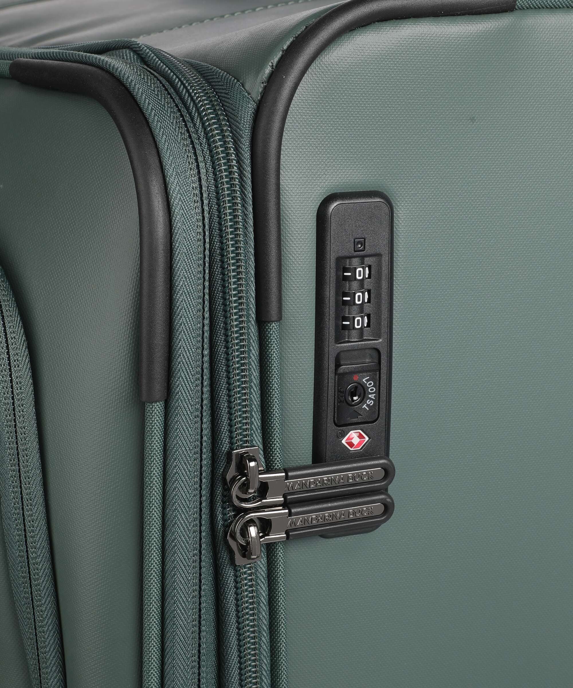 Mandarina Duck Eco Coated Spinner (4 wheels) deep green