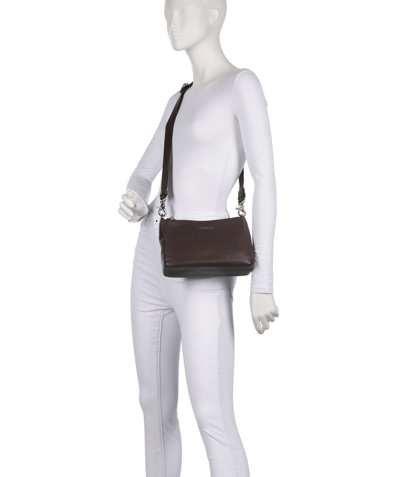 Mandarina Duck Mellow Leather Crossbody bag espresso