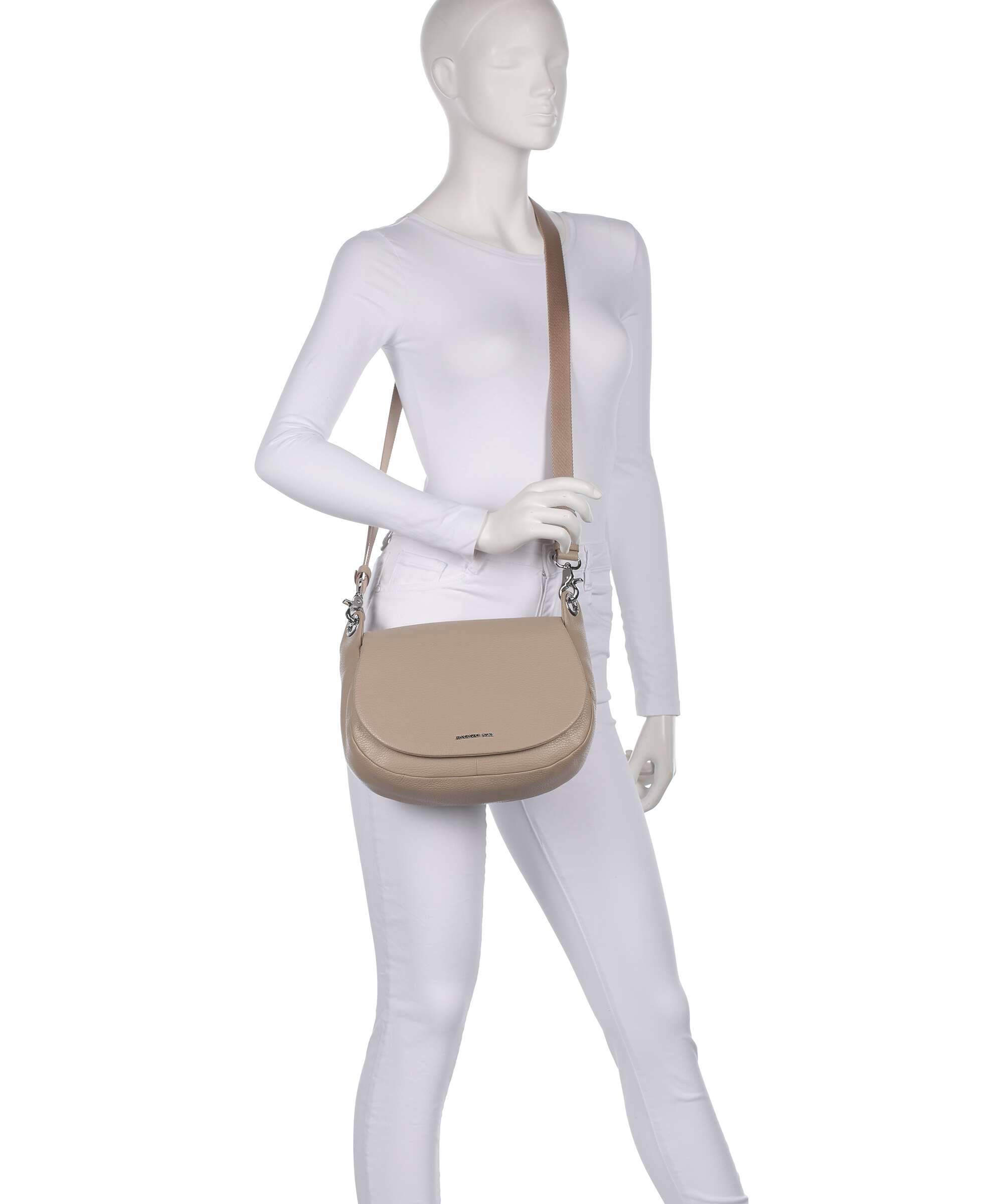 Mandarina Duck Mellow Leather Shoulder bag warm taupe