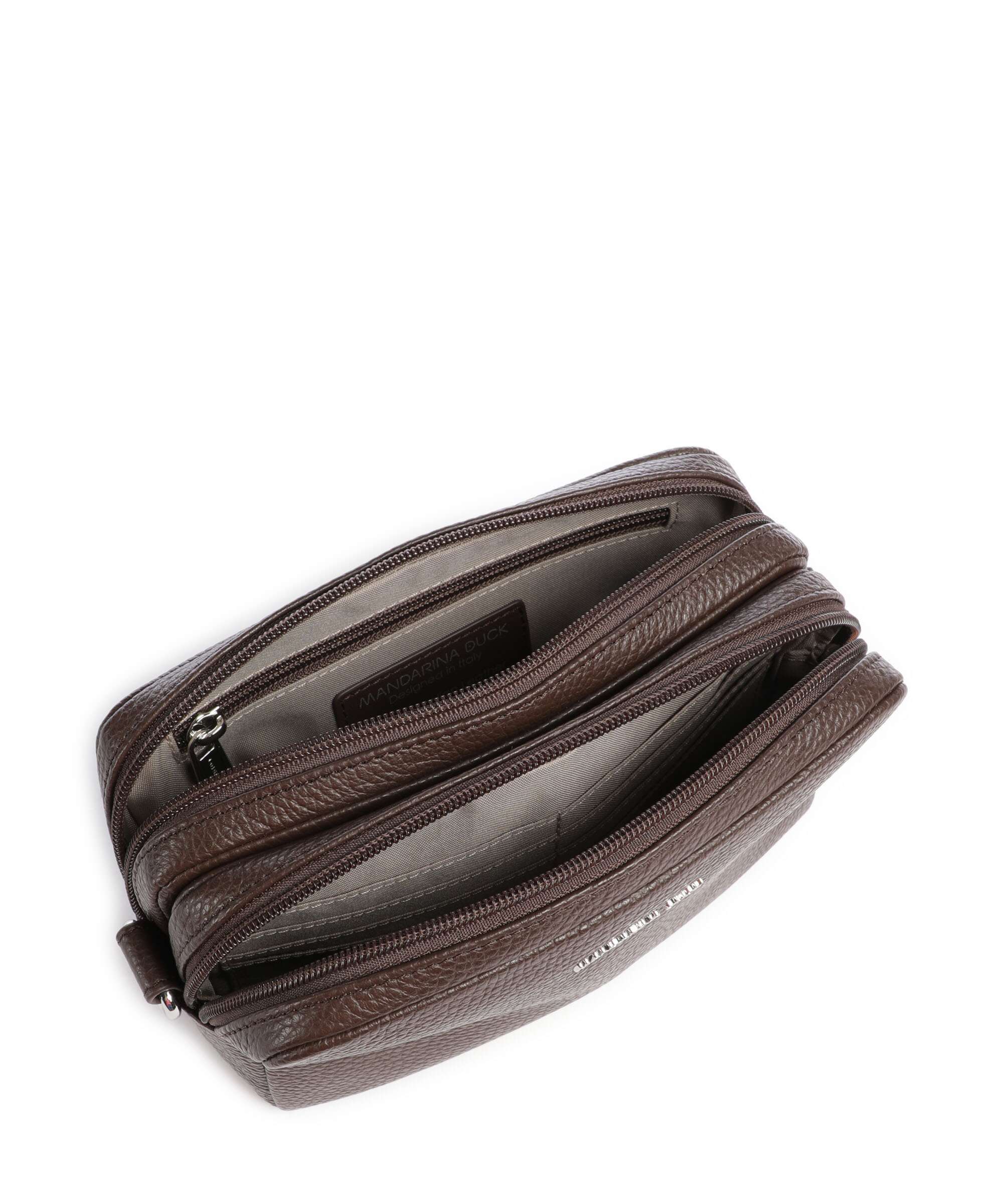 Mandarina Duck Mellow Leather Crossbody bag espresso