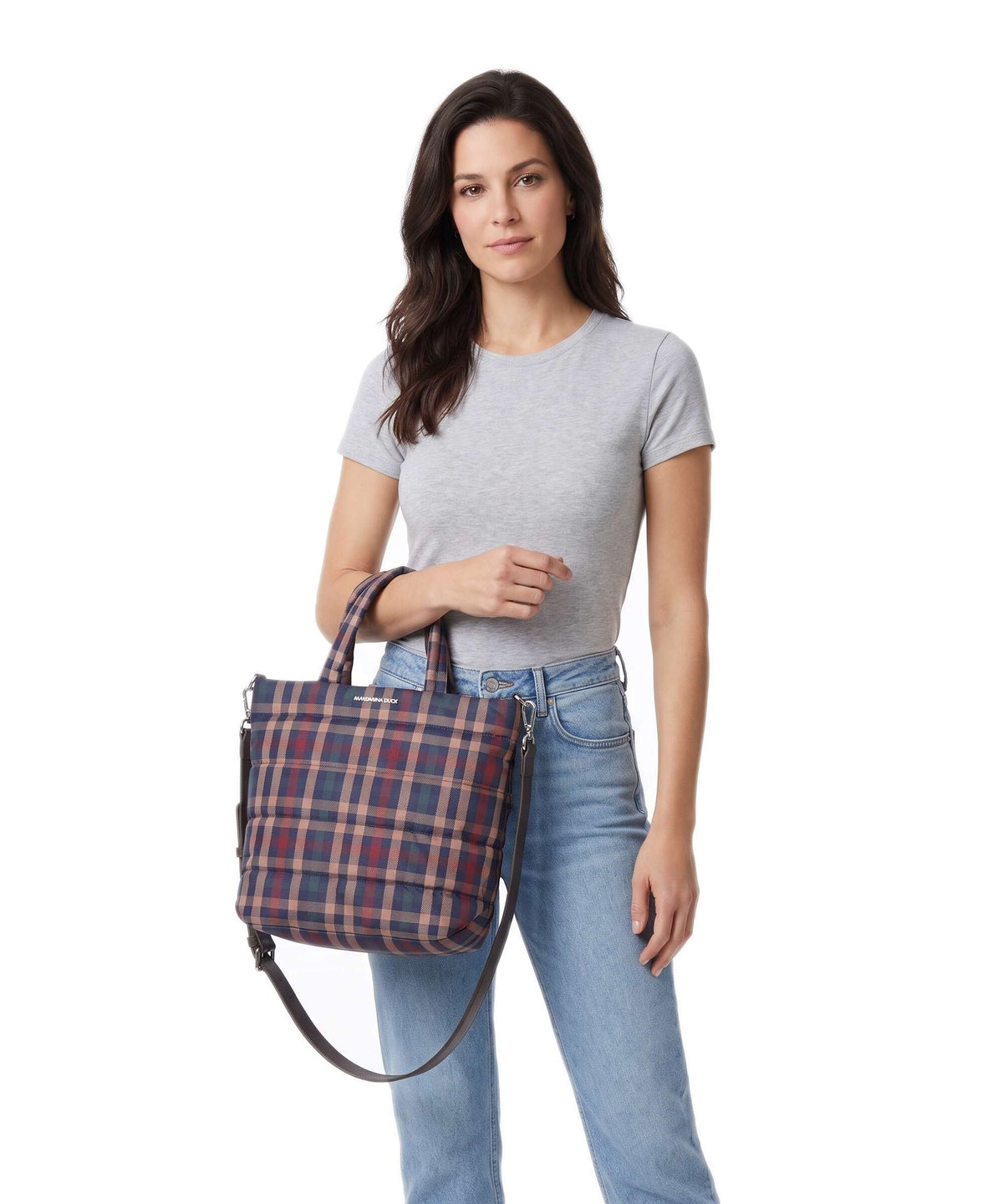 Mandarina Duck Tartan Handbag tartan brown