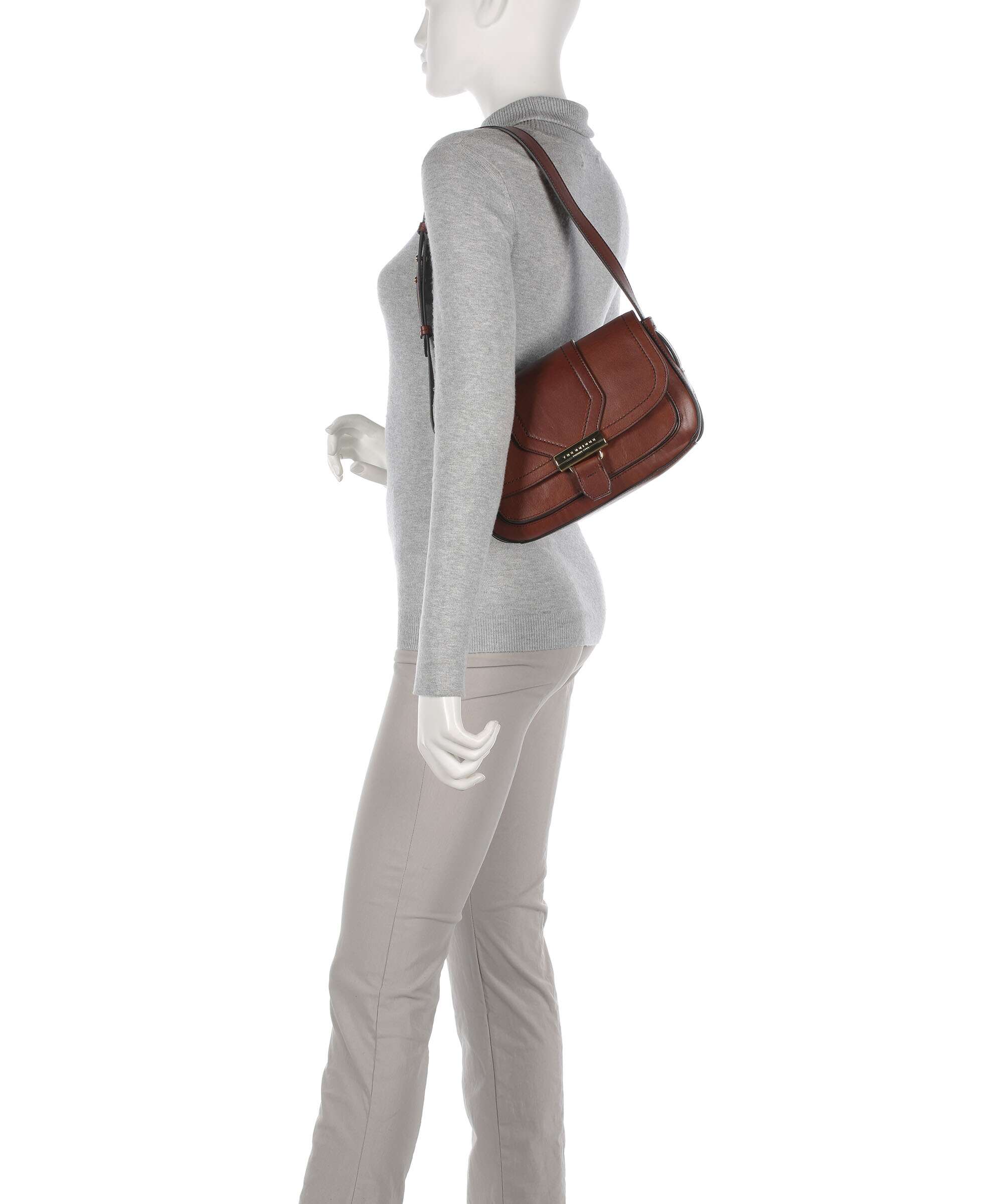 The Bridge Benedetta Shoulder bag marrone/oro