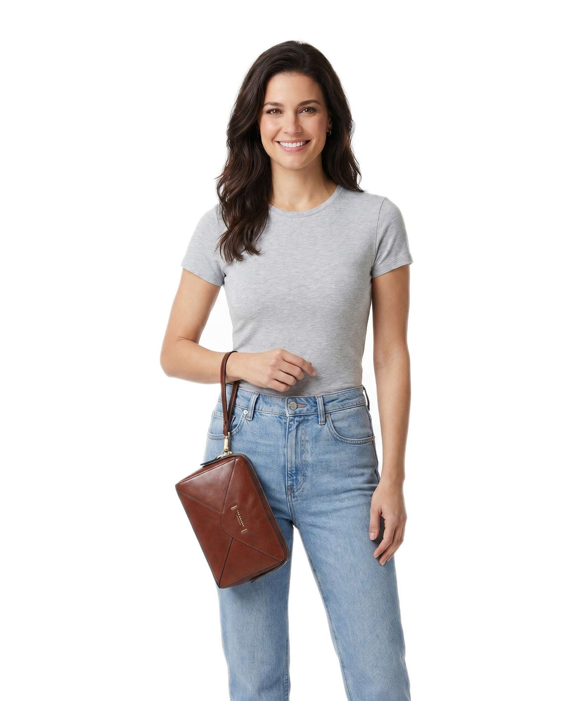 The Bridge Frida Wristlet marrone