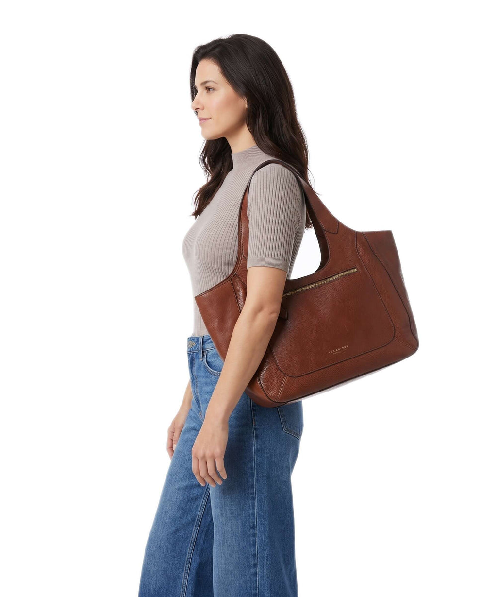 The Bridge Luce Soft Tote bag marrone