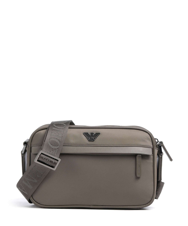 Emporio Armani Recycled Nylon Crossbody bag major brown