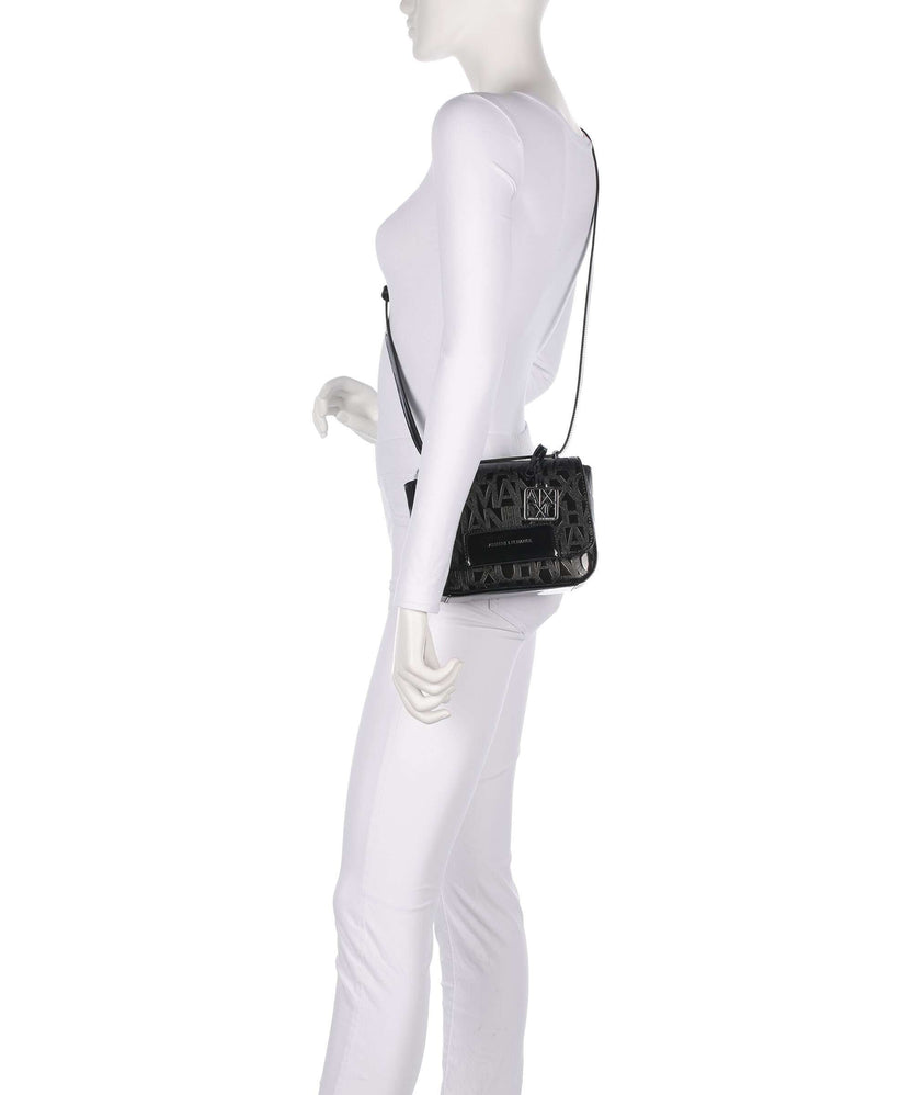 Armani Exchange Liz Patent Crossbody bag black