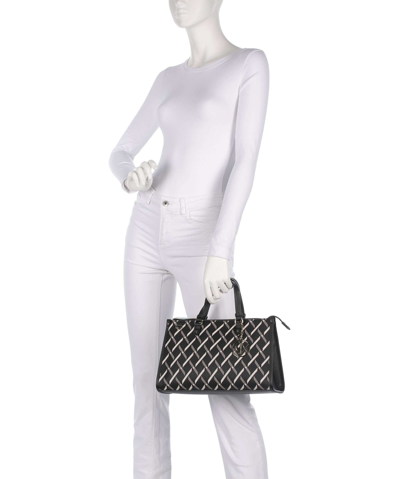 Armani Exchange Gynger Logo M Handbag black