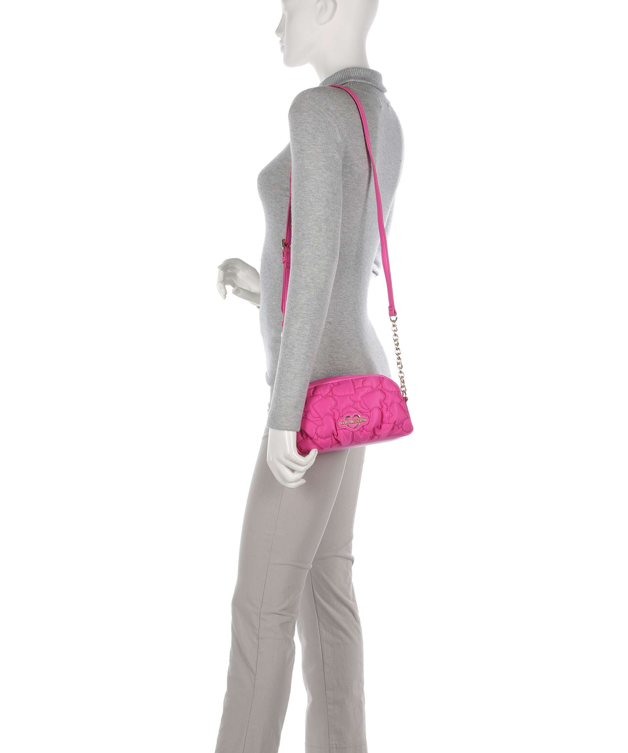 Love Moschino Puffy Heart Crossbody bag fuxia