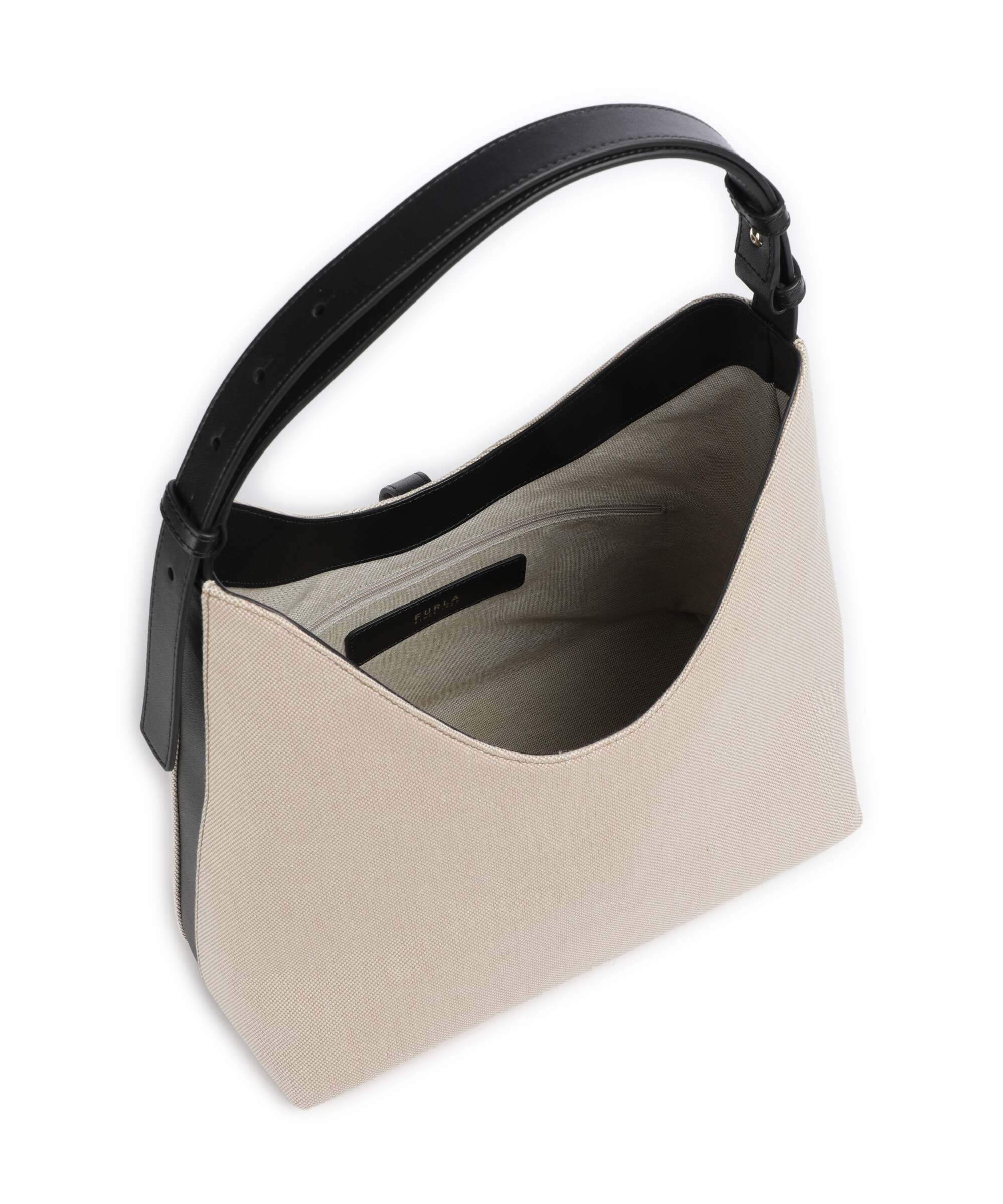 Furla Goccia M Hobo bag naturale/nero