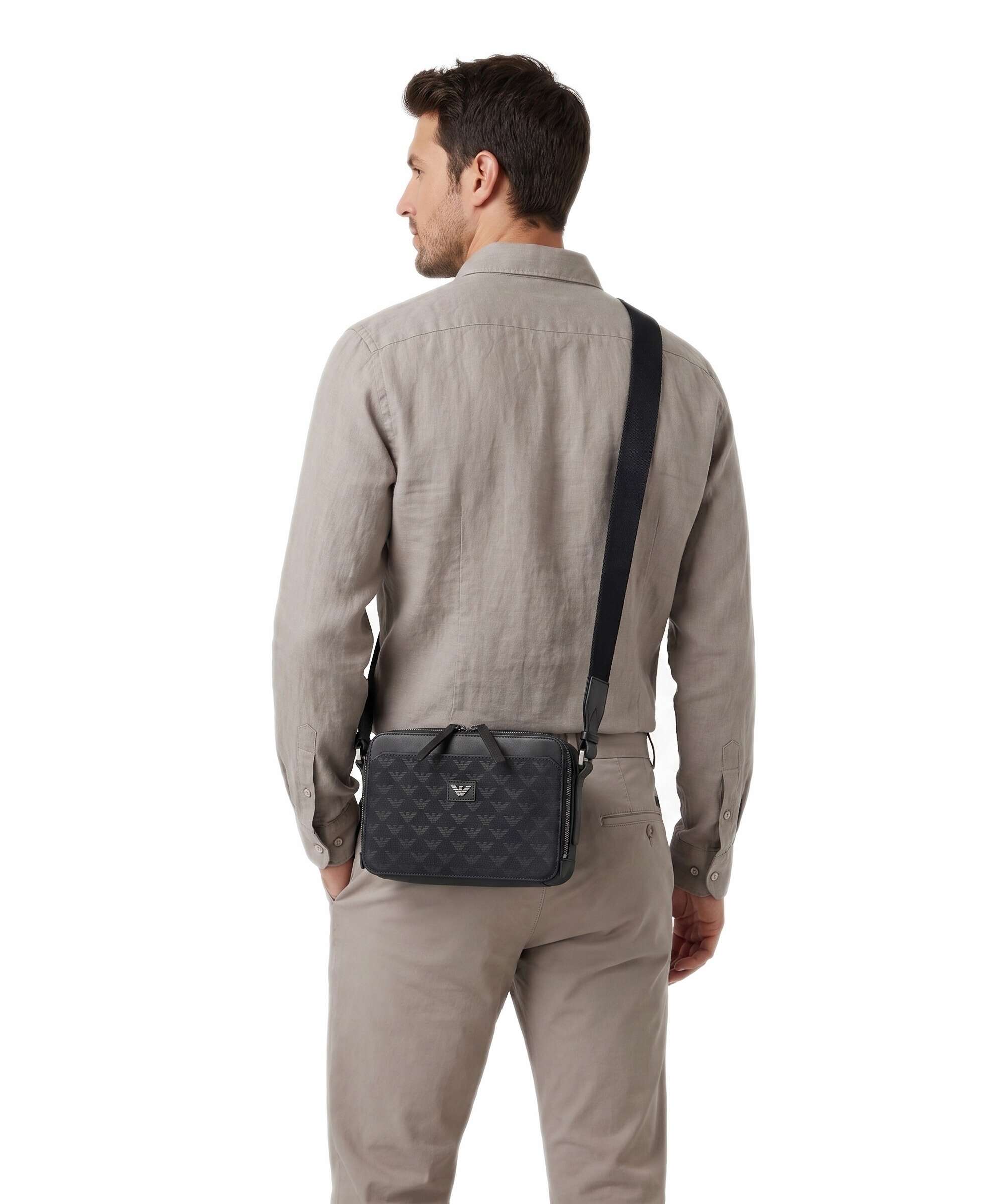 Emporio Armani Special Minorca Crossbody bag dark navy