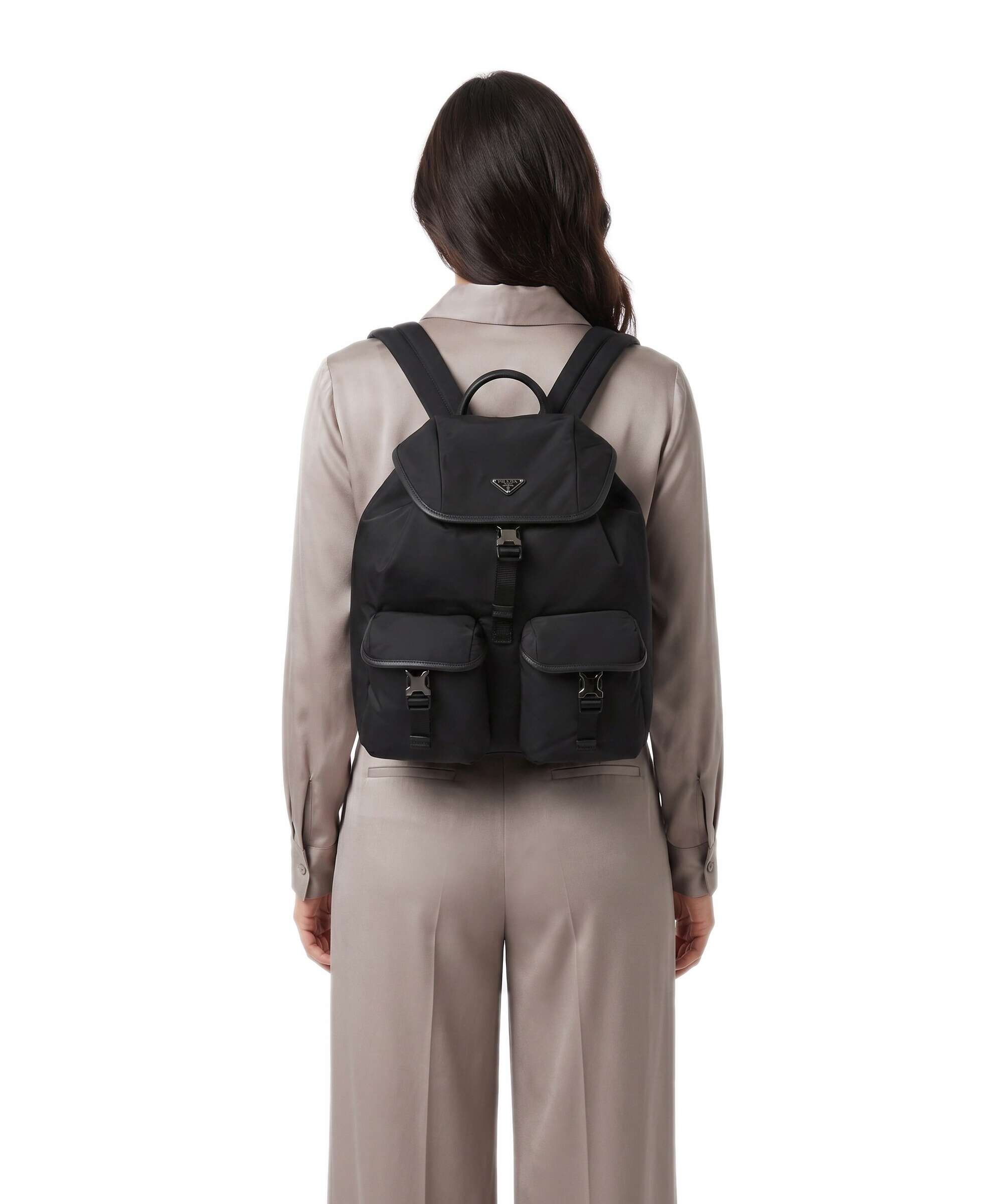 Emporio Armani Nylon Recycled Backpack black beauty