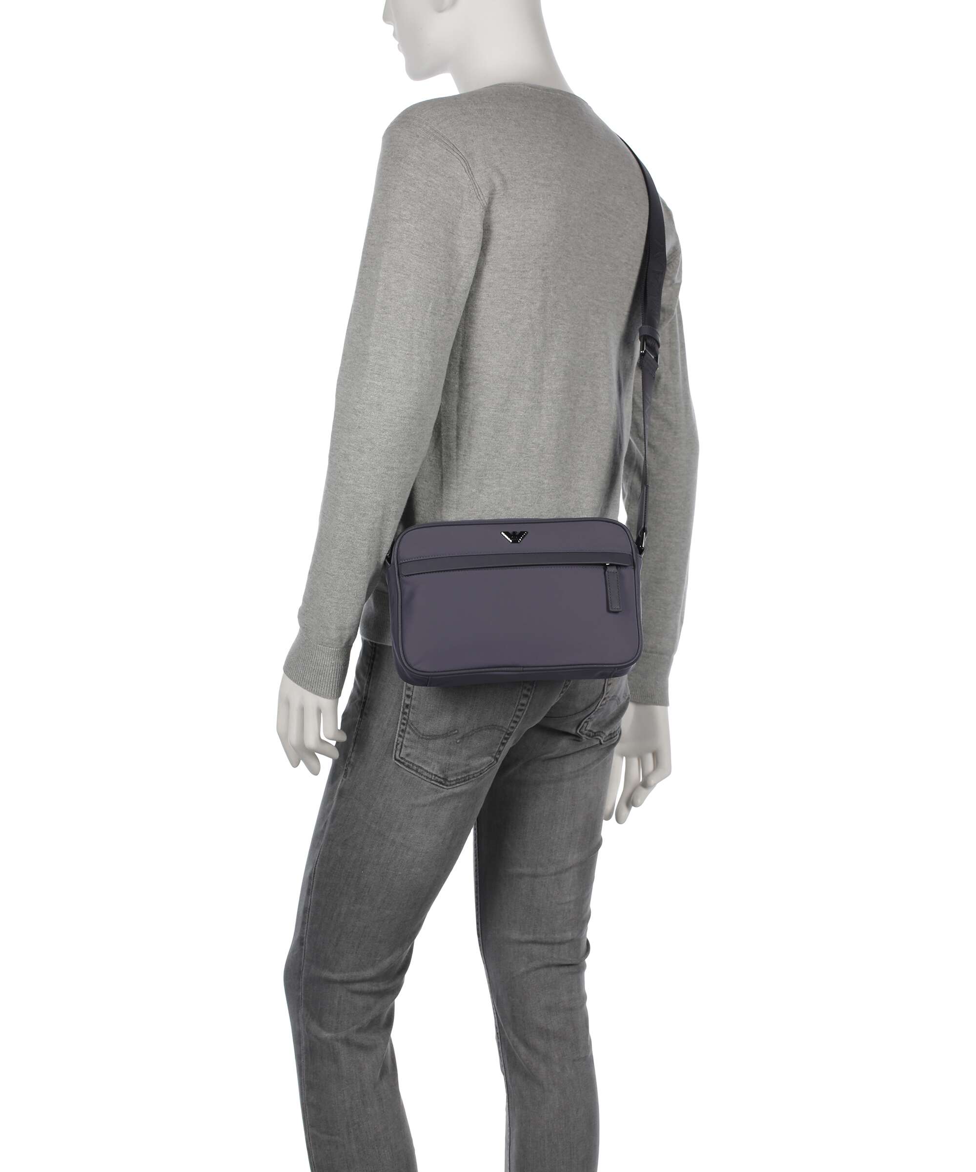 Emporio Armani Nylon Recycled Crossbody bag grey