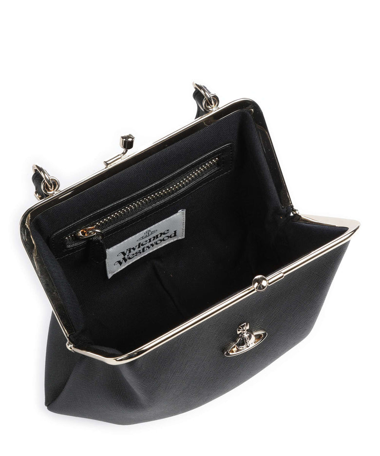 Vivienne Westwood Granny Frame Saffiano Biogreen Handbag black