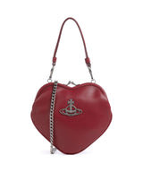 Vivienne Westwood Belle Heart Frame Re-Vegan Grain Sac porté épaule red