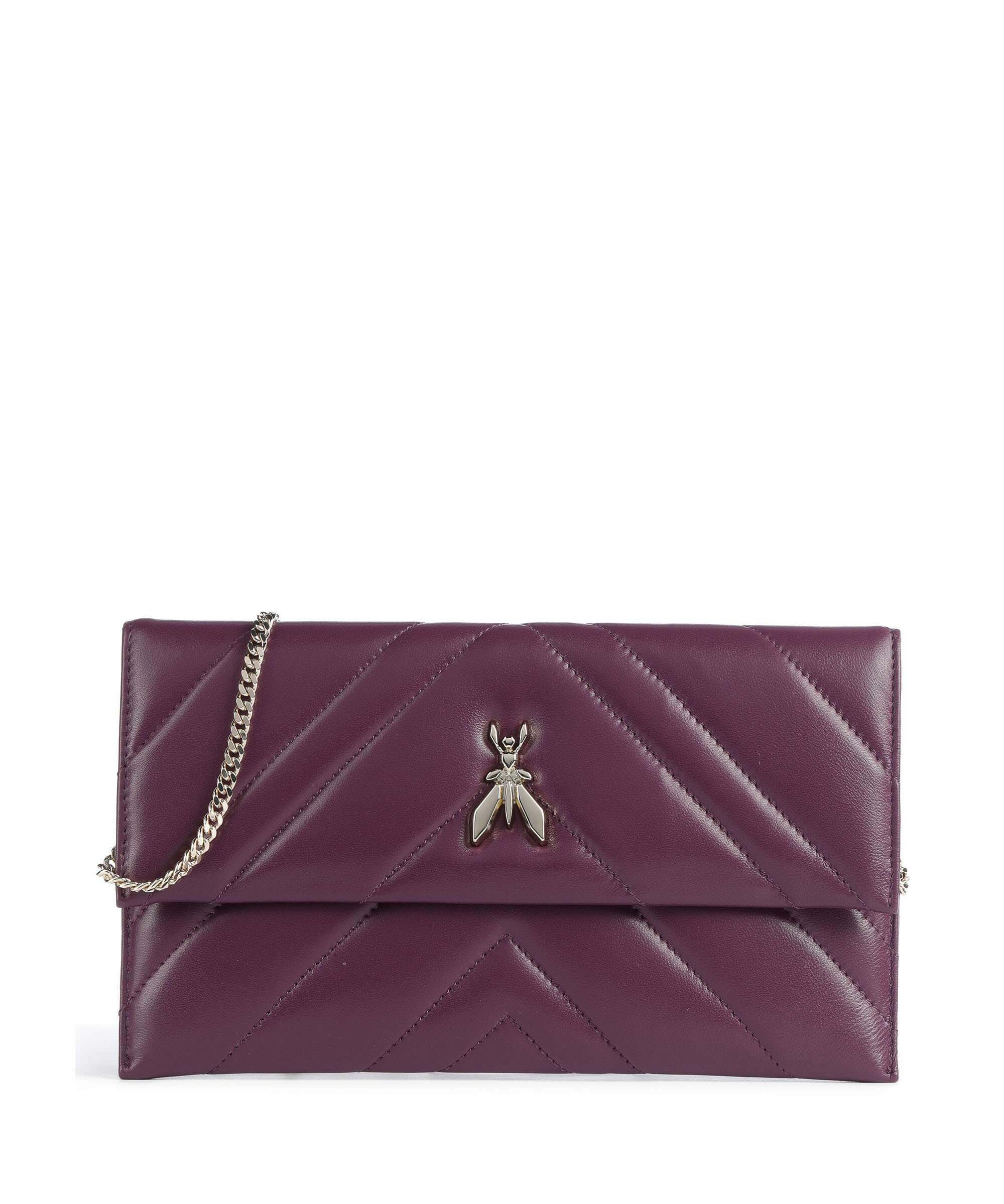 Patrizia Pepe Fly Quilted Crossbody bag futuristic purple