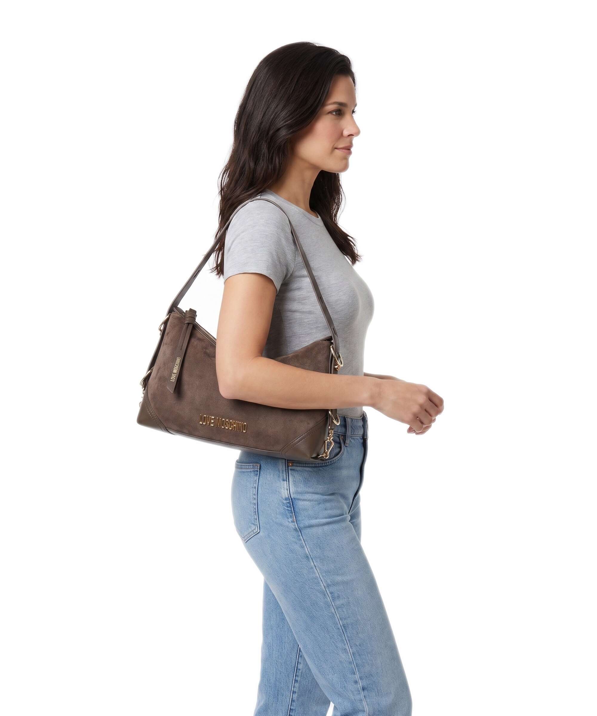 Love Moschino Signature Hobo bag marrone