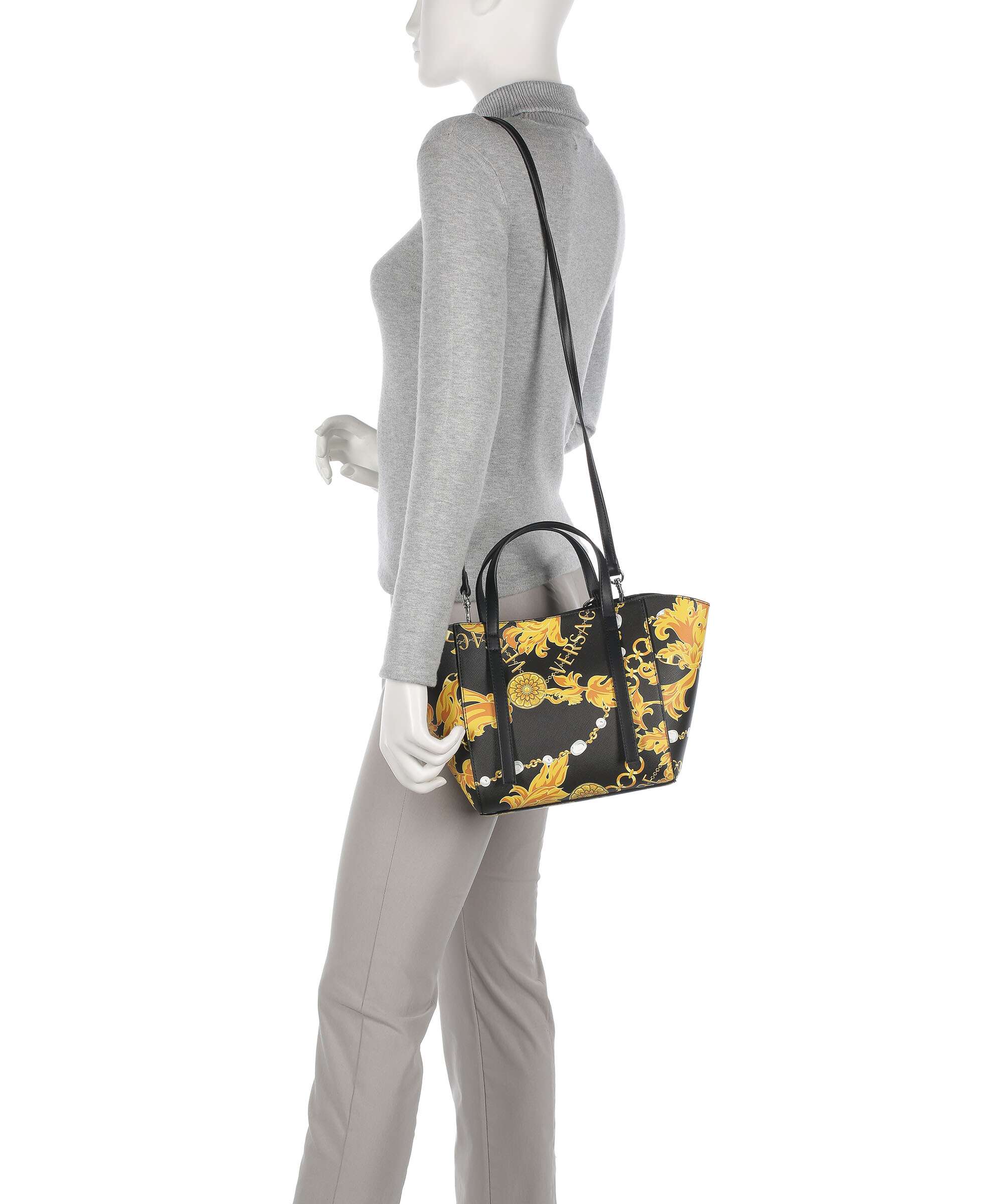 Versace Jeans Couture Graphic Handbag black/gold