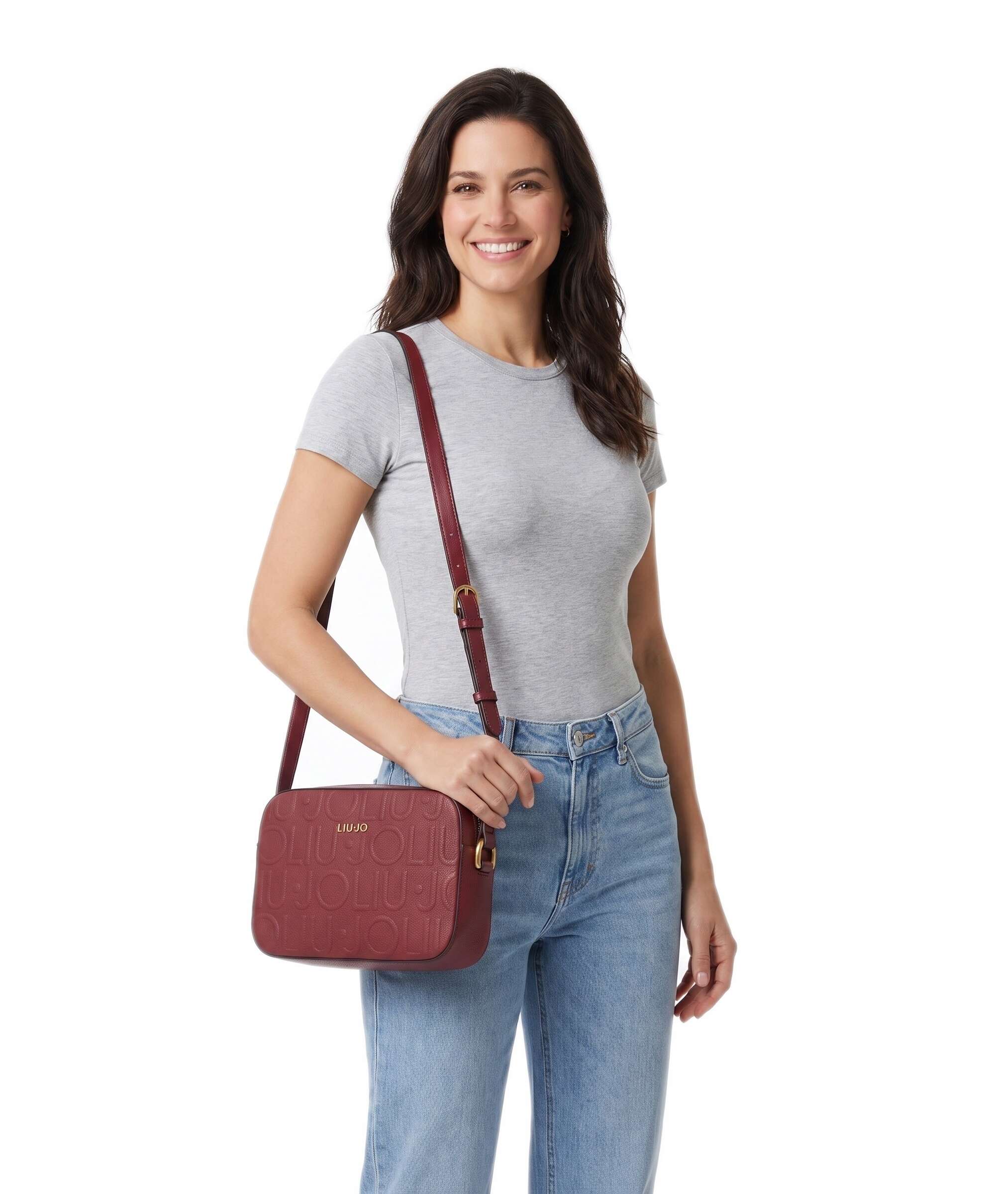 Liu Jo Manhattan M Crossbody bag deep bordeaux