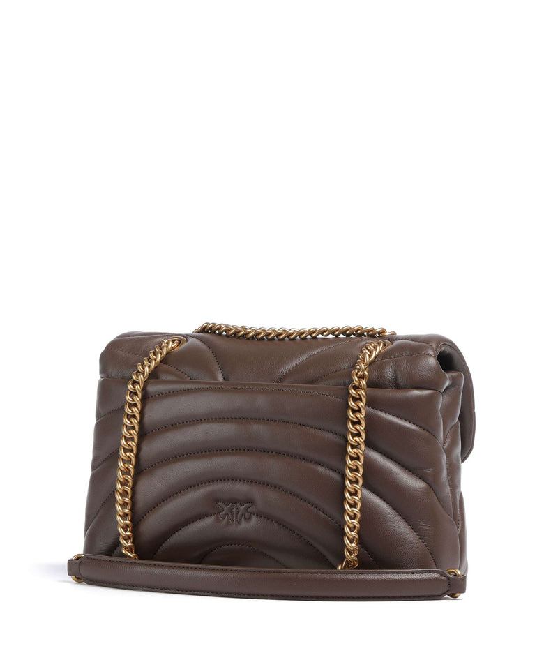 Pinko Love Puff Classic Shoulder bag marrone castano/antique gold