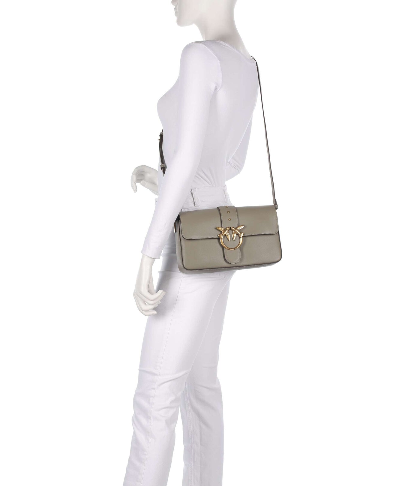 Pinko Love One Classic Slouchy Shoulder bag noce/antique gold