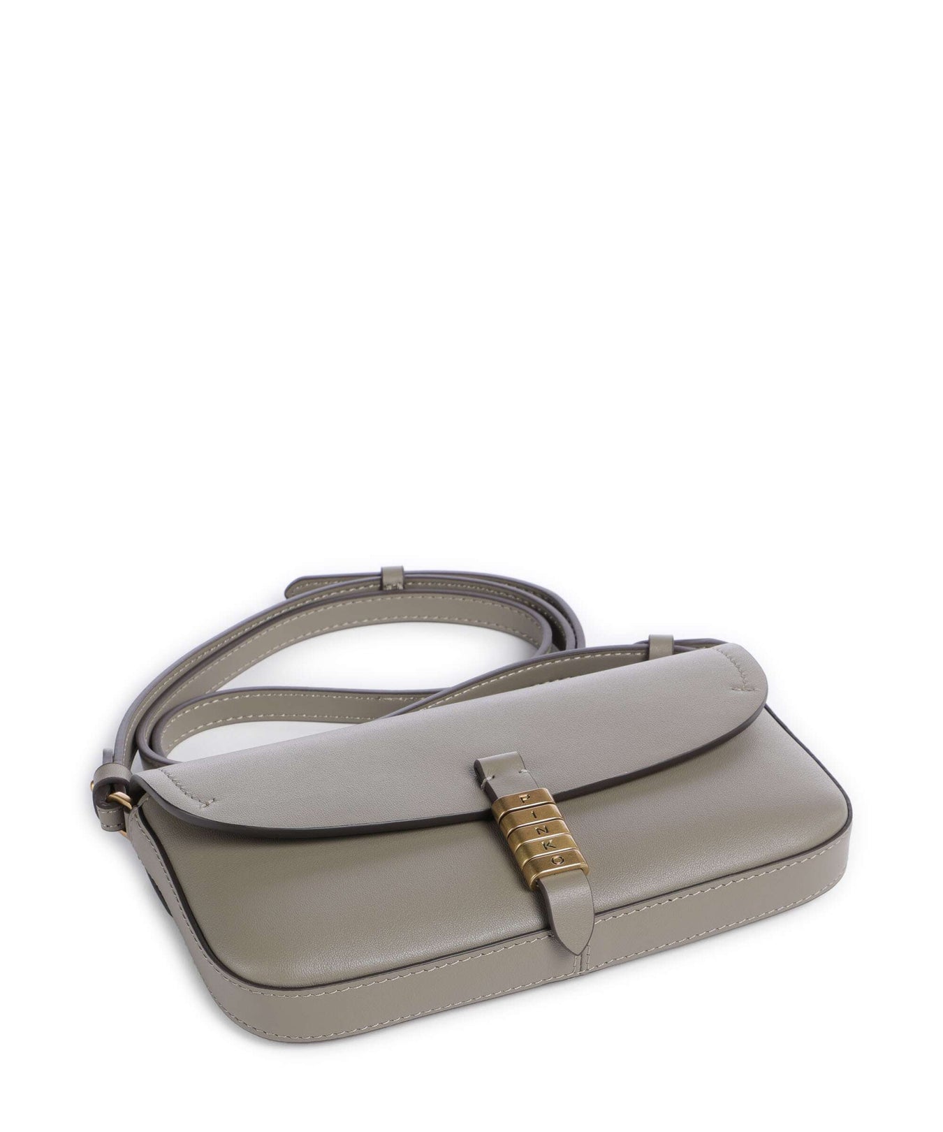 Pinko Saddle Flat Crossbody bag noce/antique gold