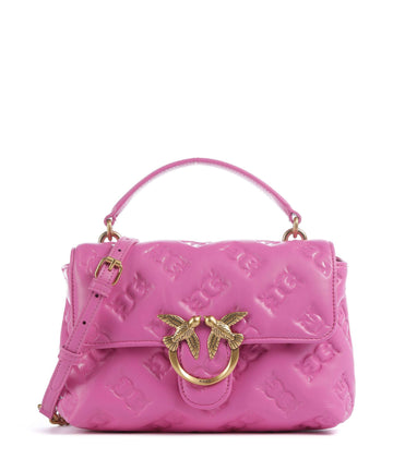 Pinko Love Lady Puff Mini Sac à main rosa flogo/antique gold