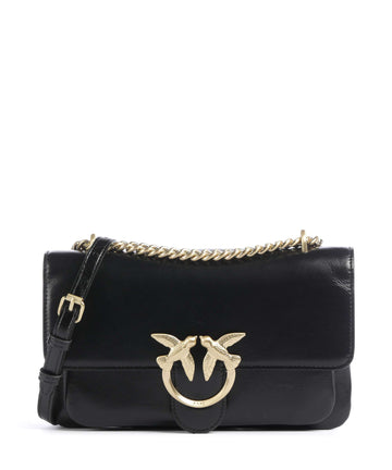Pinko Love One Soft Mini Sac porté épaule nero limousine/matt gold