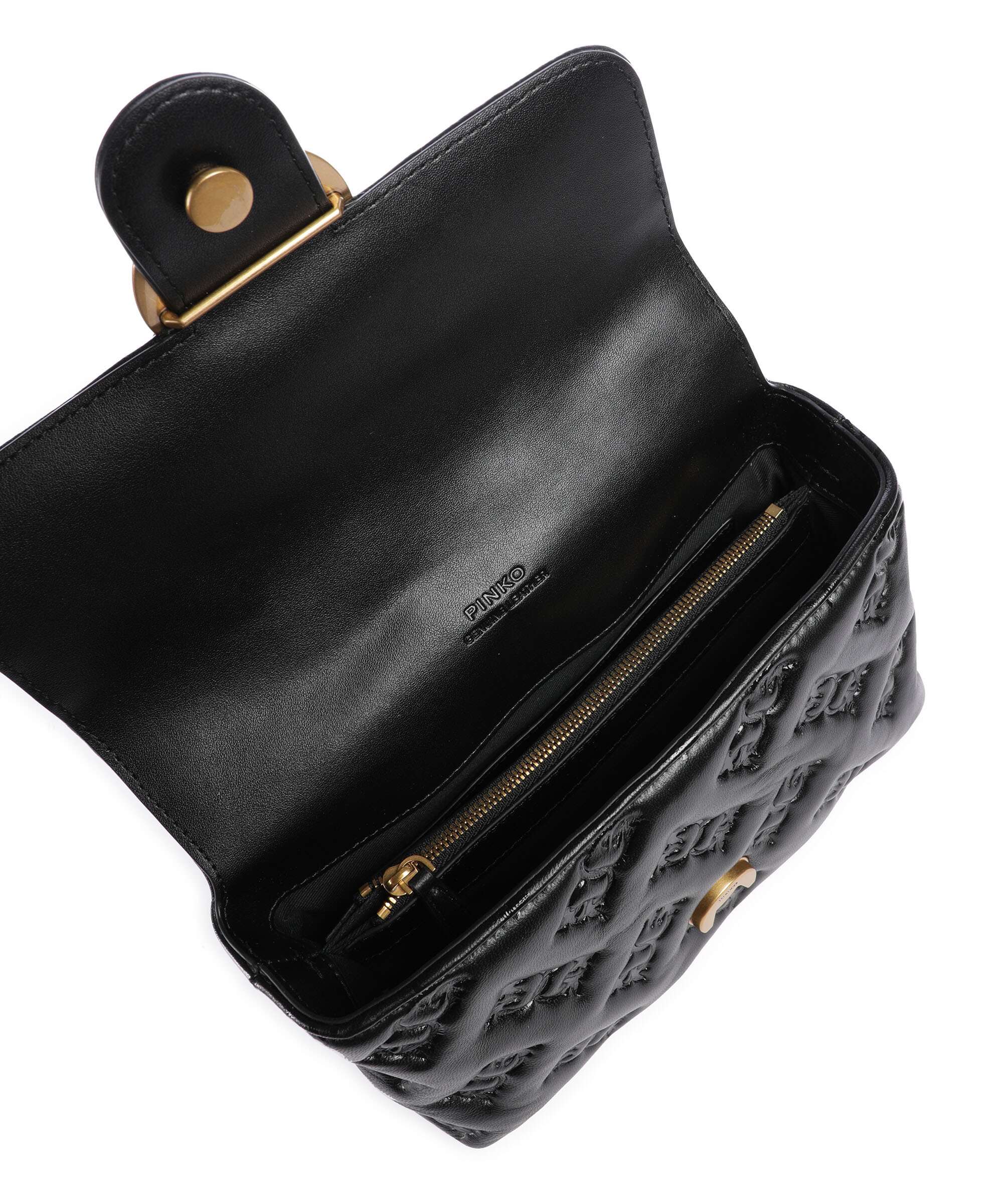 Pinko Love Lady Puff Mini Handbag nero/antique gold