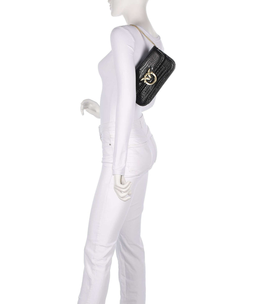 Pinko Love Box Horizontal Shoulder bag nero limousine/matt gold