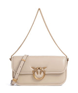 Pinko Love Box Horizontal Schultertasche beige/grigio fumo/antique gold