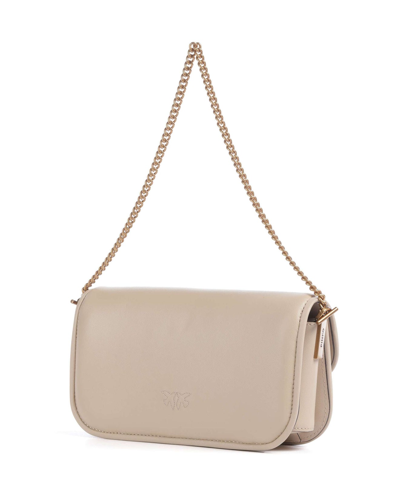 Pinko Love Box Horizontal Shoulder bag beige/grigio fumo/antique gold