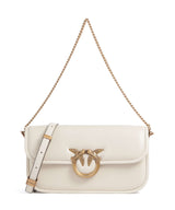 Pinko Love Box Horizontal Schultertasche bianco seta/antique gold