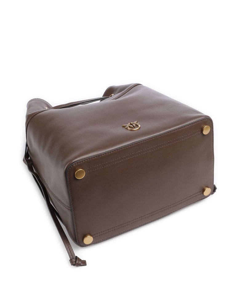 Pinko Secchiello Classic Bucket bag marrone castano/antique gold