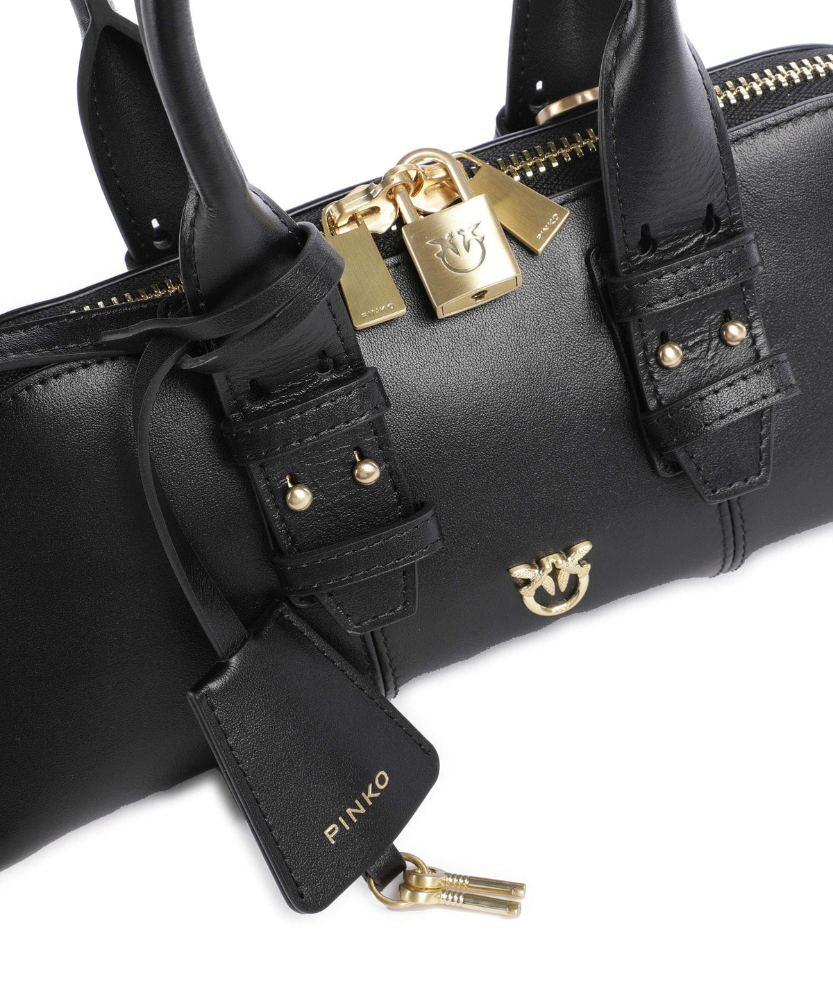 Pinko Bowling Baguette Handbag nero limousine/matt gold