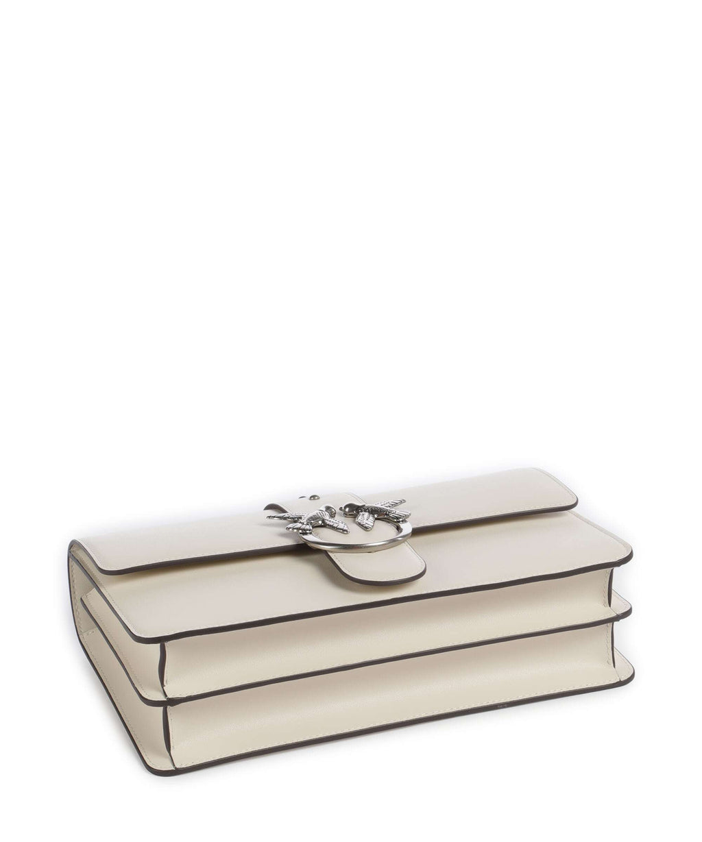 Pinko Love One Classic Crossbody bag bianco seta/old silver