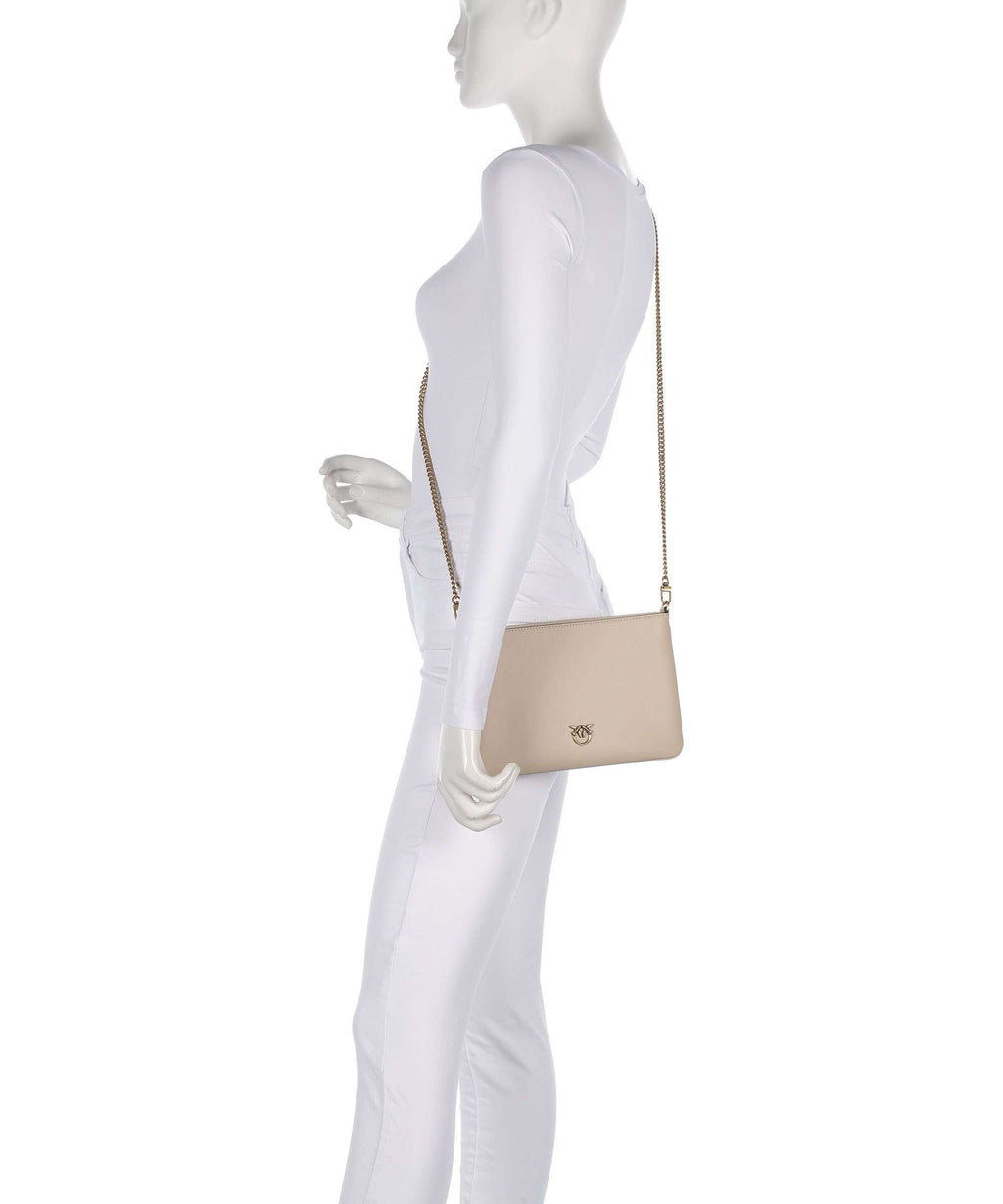 Pinko Flat Classic Crossbody bag beige/grigio fumo/antique gold