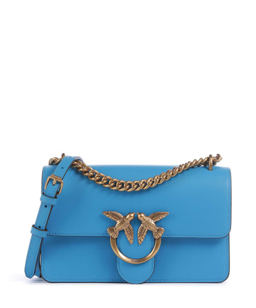 Pinko Love One Mini Shoulder bag azzurro dresda/antique gold