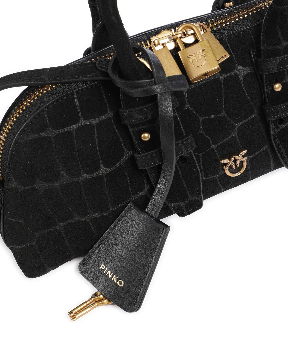 Pinko Bowling Baguette Handbag nero/antique gold