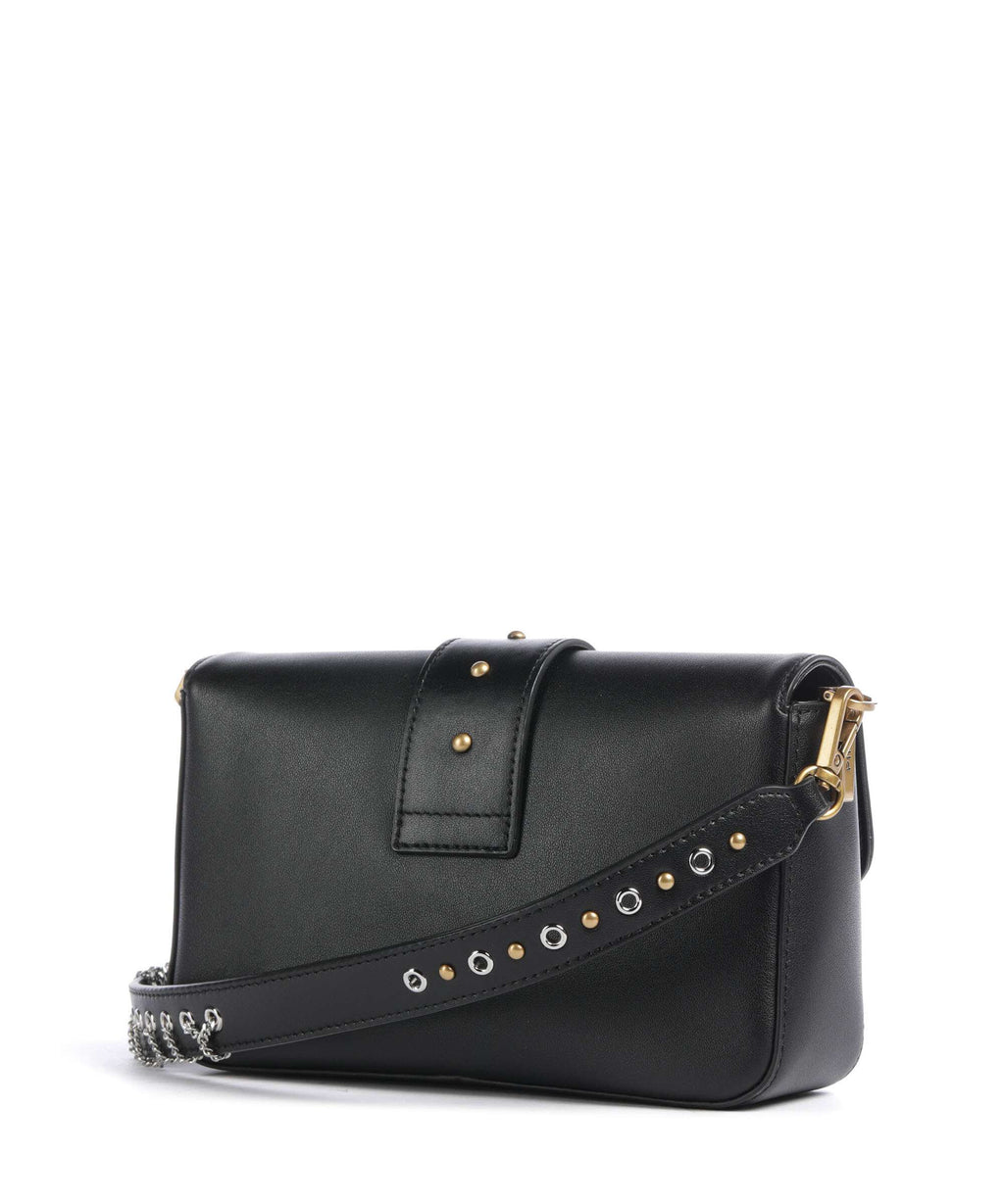 Pinko Love One Mini Slouchy Charms Crossbody bag nero/antique gold