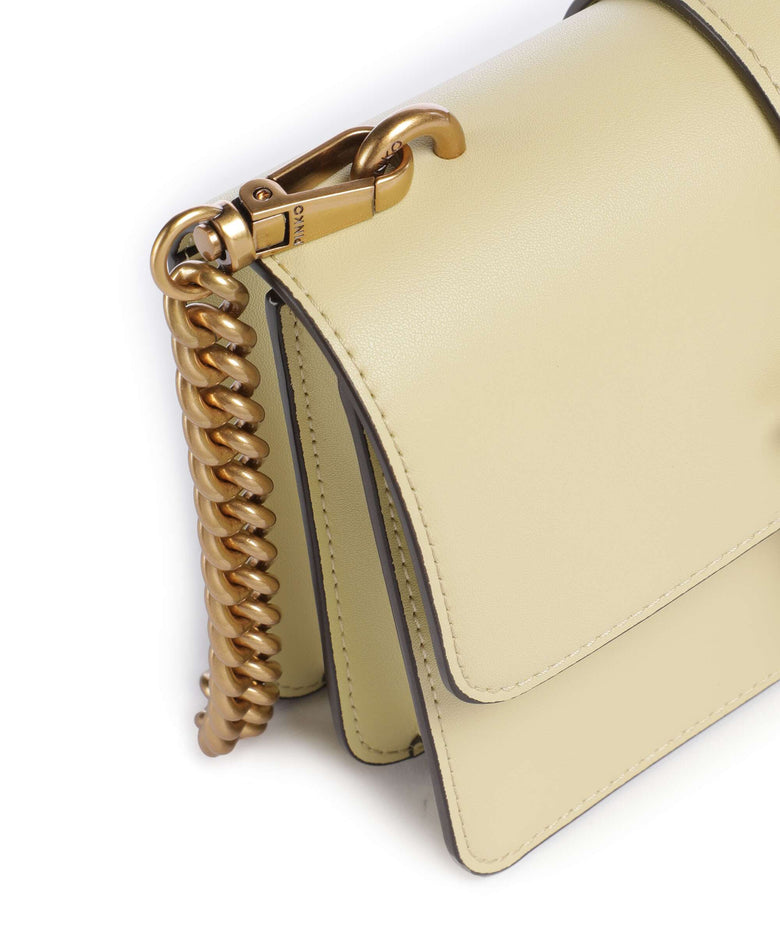 Pinko Love One Mini Crossbody bag giallo vaniglia/antique gold