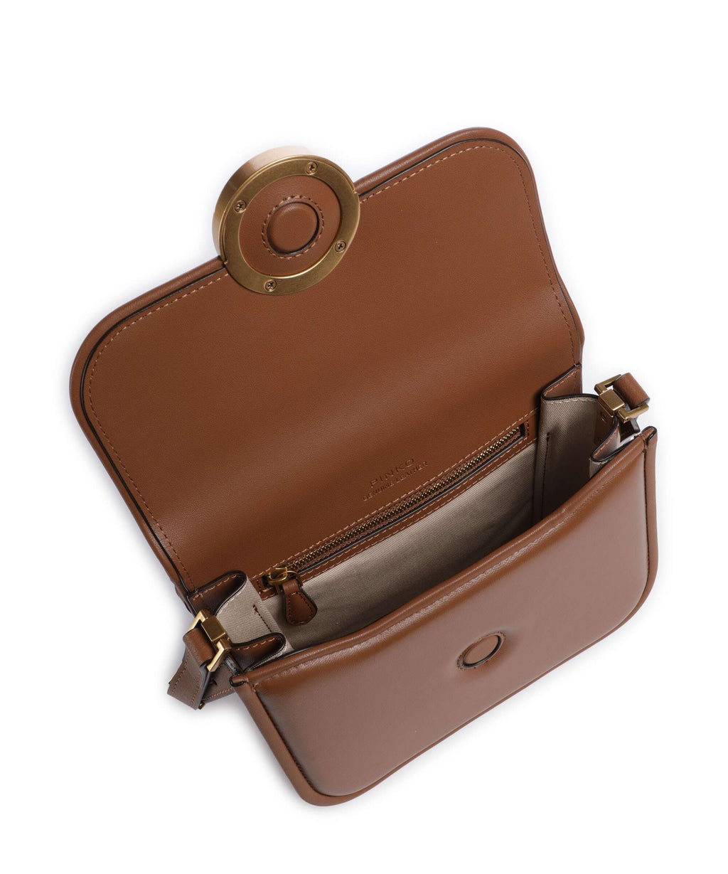 Pinko Love One Mini Crossbody bag marrone/leone/antique gold