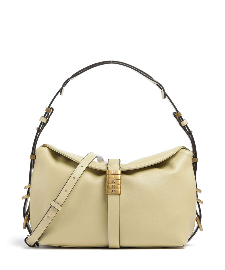 Pinko Saddle Horizontal Mini Shoulder bag giallo vaniglia/antique gold