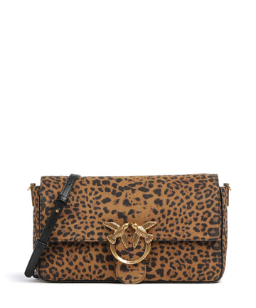 Pinko Love One Classic Slouchy Sac porté épaule brown