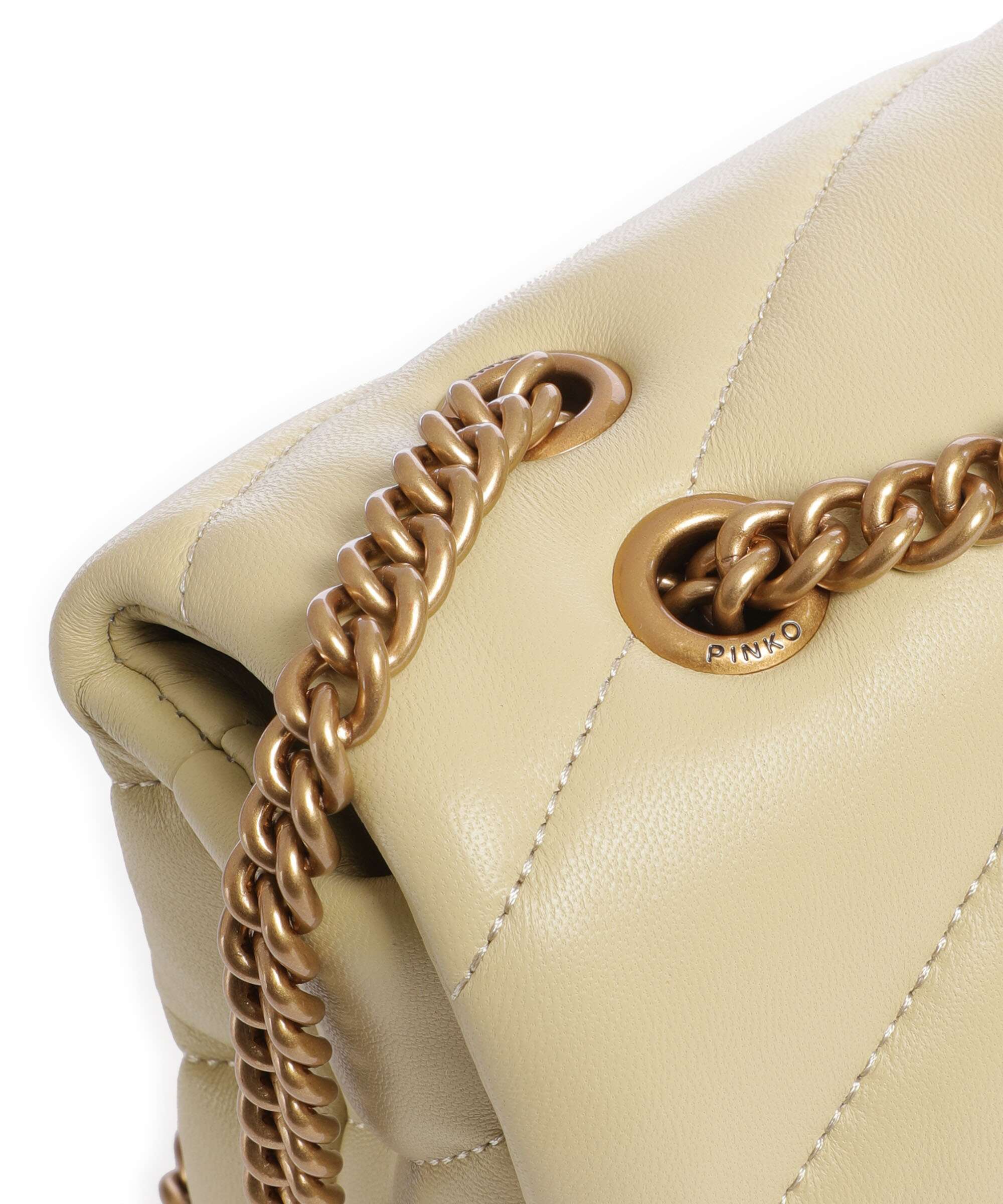 Pinko Love Puff Mini Shoulder bag giallo vaniglia/antique gold