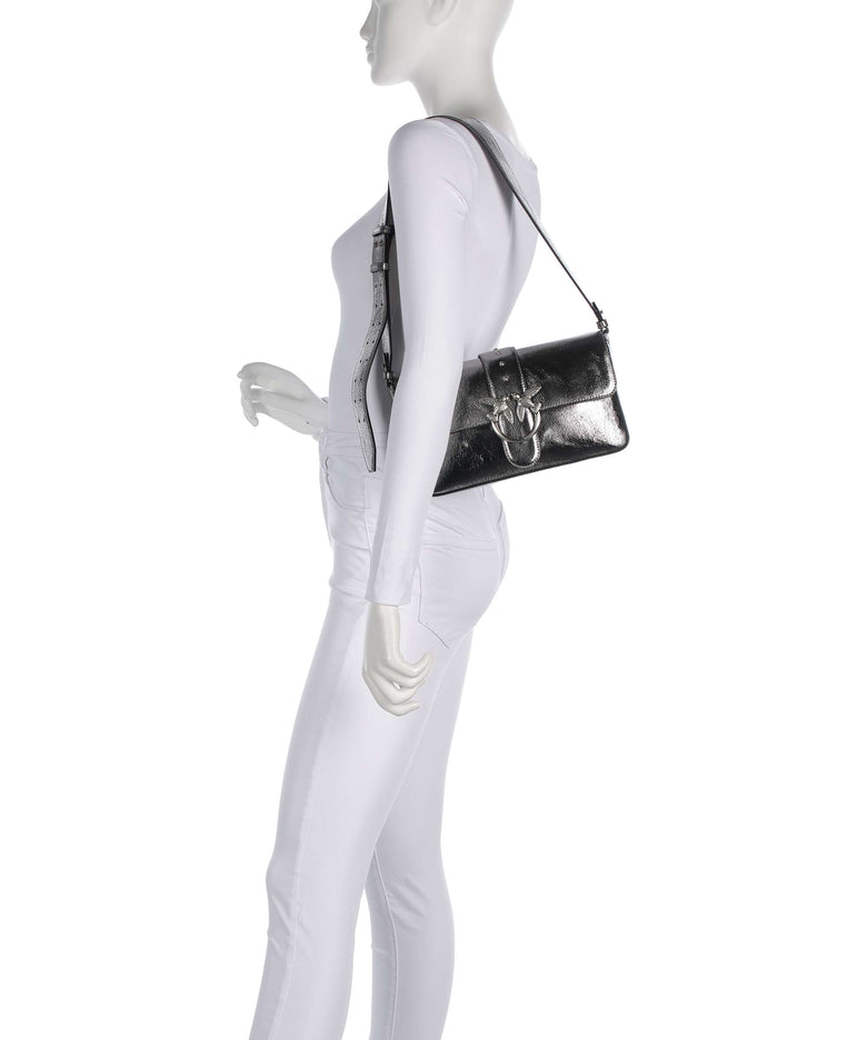 Pinko Love One Classic Slouchy Shoulder bag antracite/old silver