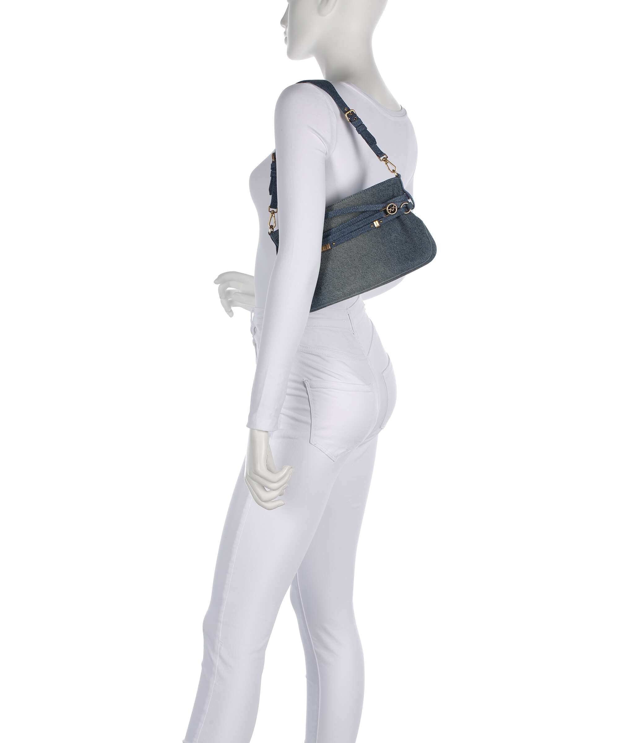 Pinko Belt Mini Shoulder bag lavaggio medio/antique gold