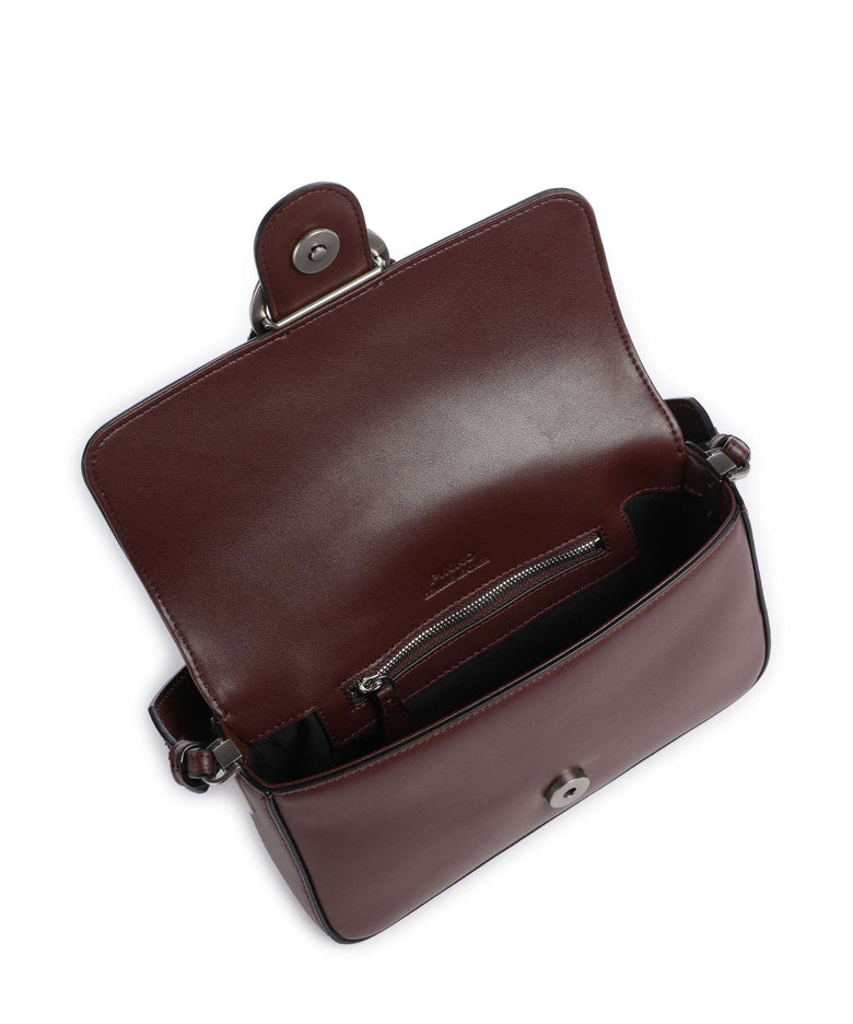 Pinko Love One Mini Slouchy Shoulder bag burgundy wine/old silver