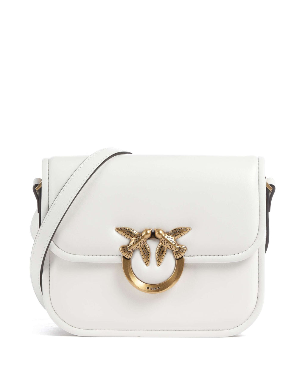 Pinko Love One Mini Crossbody bag bianco nembo/antique gold
